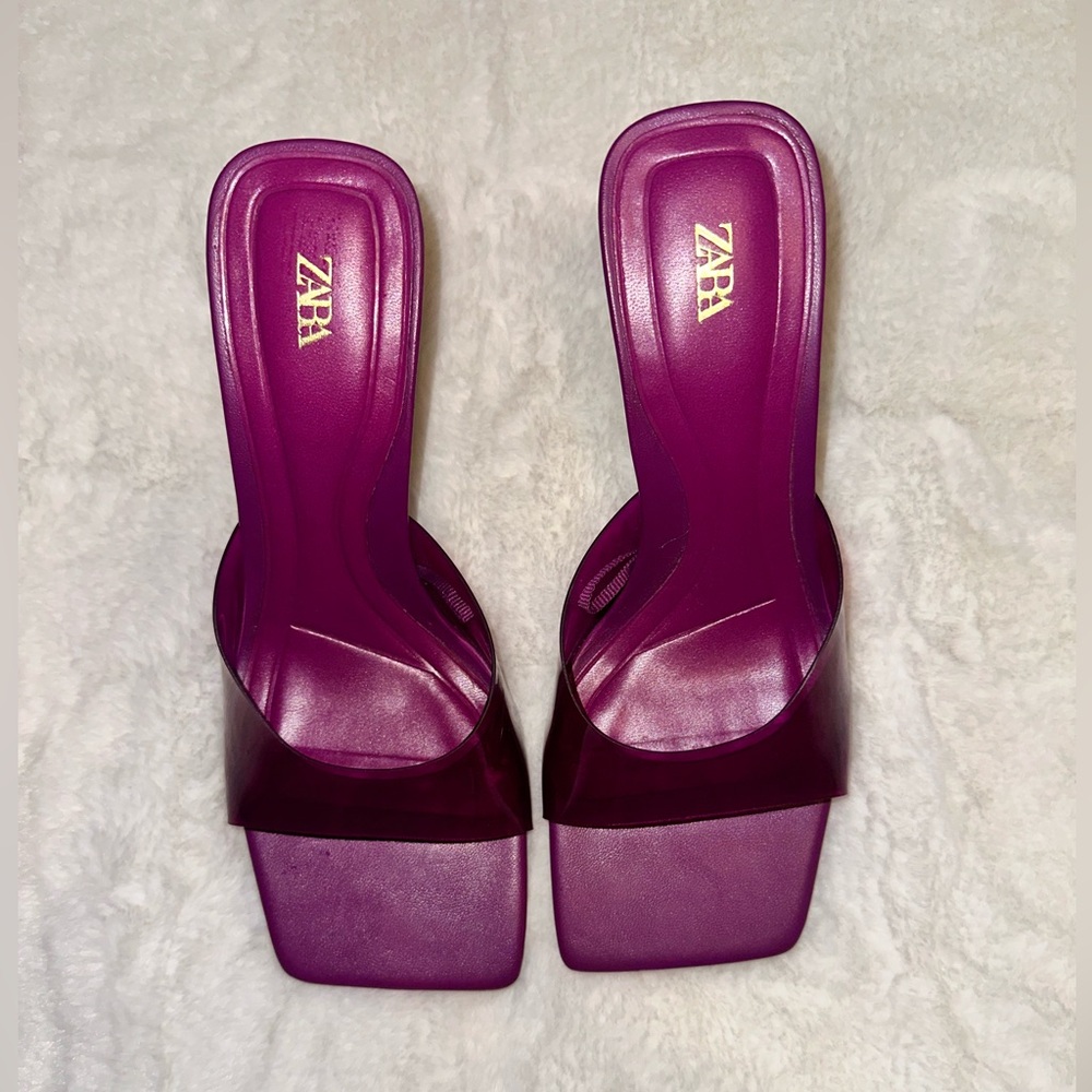 Like New Zara Vinyl Heels - Picture 2 of 4